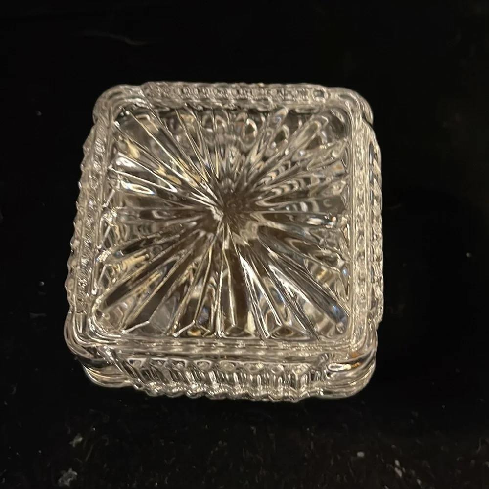 Beautiful Small Lead Crystal Box w/Bow design on the lid - really cute!